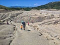 Tourists at the Mud Volcanoes