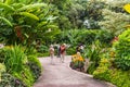 Tourists at the National Orchid Garden in Singapore Royalty Free Stock Photo