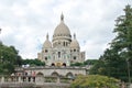 Tourists near the Basilica Sacre Coeur. Montmartre. Royalty Free Stock Photo