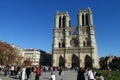Tourists near Cathedral Notre Dame de Paris