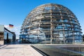 Tourists near Dome on roof of Reichstag palace Royalty Free Stock Photo