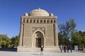 Tourists near the Samanid Mausoleum in Bukhara,