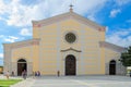 Tourists are near St. Stephen`s Cathedral, Shkoder, Albania Royalty Free Stock Photo