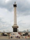 Tourists in the Nelson Column Royalty Free Stock Photo