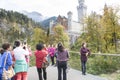 Tourists Neuschwanstein Castle