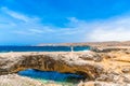 Tourists at New Aruba Natural Bridge