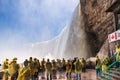 Tourists on observation deck in Niagara Falls