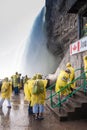 Tourists on observation deck in Niagara Falls