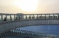 Tourists on observation deck of Umeda Sky Building, Osaka, Japan Royalty Free Stock Photo