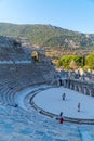 Tourists at the Odeon amphitheater of Ephesus, Selcuk, Turkey