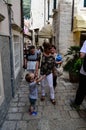 Tourists in the old town of Dubrovnik ,Croatia