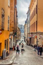 Tourists in Old Town Stockholm city, Sweden Royalty Free Stock Photo