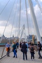 Tourists at one of the Golden Jubilee Bridges