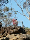 Tourists at the Orphan Rock Lookout