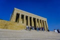 Tourists outside the Anitkabir mausoleum monument in Ankara, Turkey