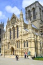 Tourists outside the historical York Minster