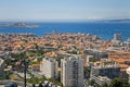 Tourists overlooking the beauty of Marseille Royalty Free Stock Photo