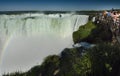 Tourists overlooking The Devils Throat - Iguasu Falls Royalty Free Stock Photo