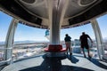 Tourists overlooking the Las Vegas Strip on the High Roller Ferris Wheel Royalty Free Stock Photo