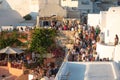 Tourists packed into Santorini due to over-tourism Royalty Free Stock Photo