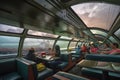 Tourists in the Panama Railway train
