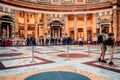 Tourists in Pantheon in Rome, Italy. Royalty Free Stock Photo