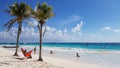 Tourists on Paradise Beach, Tulum