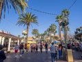 Tourists at Paradise Pier, Disney California Adventure Park Royalty Free Stock Photo