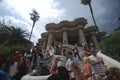 Tourists in Park Guell - Barcelona