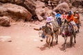 Tourists Petra Jordan