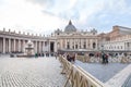 Tourists on piazza San Pietro St Peter Square Royalty Free Stock Photo