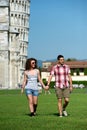 Tourists in Pisa