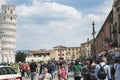 Tourists in Pisa