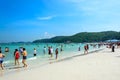 Tourists playing at Beach, koh lan, Thailand