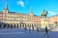 Tourit in Plaza Mayor in Madrid Spain