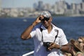 Tourists on a Pleasure Boat, Seattle, USA Royalty Free Stock Photo