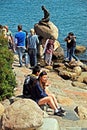 The Little Mermaid statue in Copenhagen, Denmark, July 19 2011 Royalty Free Stock Photo