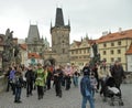 Tourists in Prague