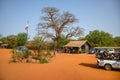 Tourists prepare for a safari drive in Bandia Reserve, Senegal