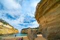Tourists on protected bay in Loch Ard Gorge