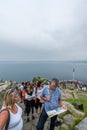 Tourists queueing to Mount st michael fortress