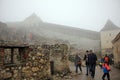 Tourists at Rasnov Medieval Stronghold