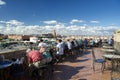 Tourists relaxing in Marrakesh