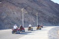 Tourists ride ATV through the picturesque places of Dahab, South Sinai Governorate, Egypt Royalty Free Stock Photo
