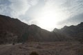 Tourists ride ATV through the picturesque places of Dahab, South Sinai Governorate, Egypt Royalty Free Stock Photo