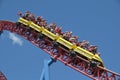 Tourists ride on Superman Escape in Movie World Gold Coast Queensland Australia Royalty Free Stock Photo