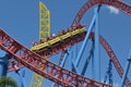 Tourists ride on Superman Escape in Movie World Gold Coast Queensland Australia Royalty Free Stock Photo