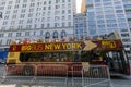 Tourists riding on Big Bus New York in Midtown Manhattan, NYC Royalty Free Stock Photo