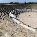 Tourists at the Roman Amphitheater of Salamis - Turkish Cyprus