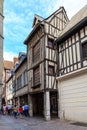 Tourists on Rouen streets, France